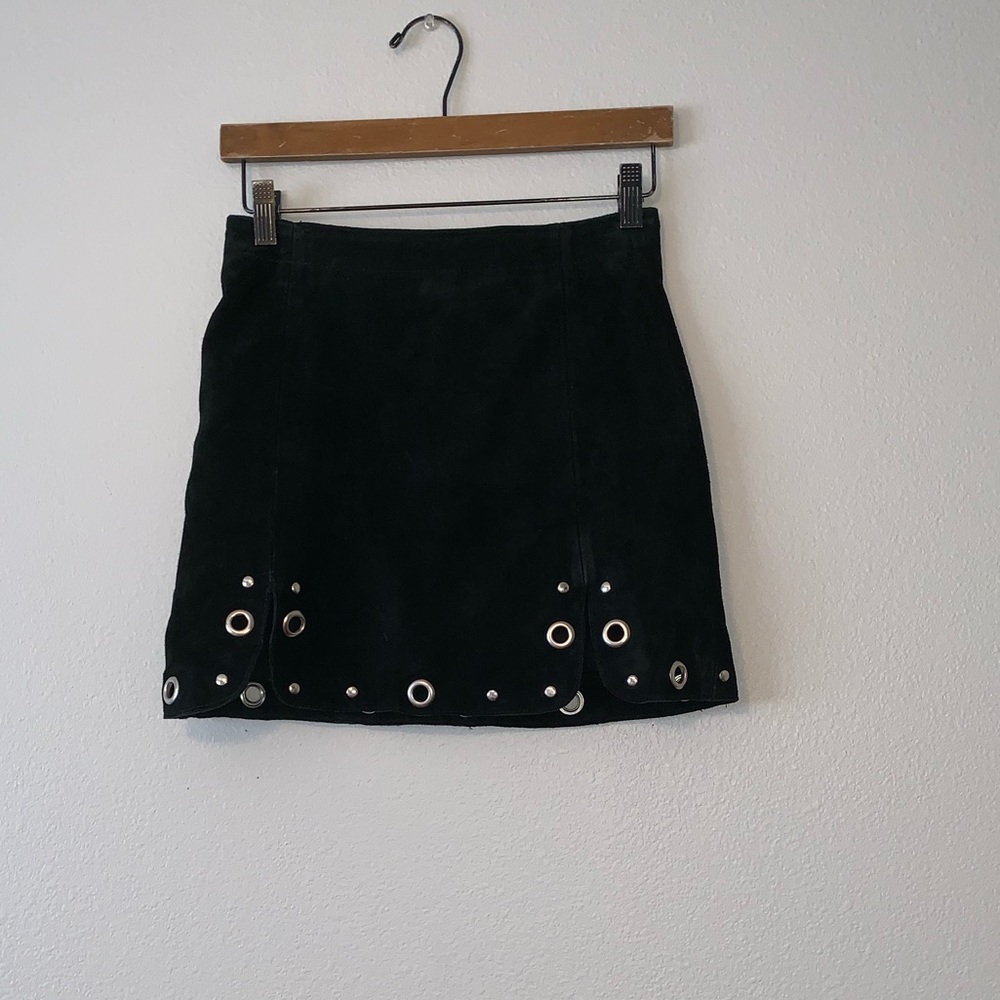 Black mini skirt